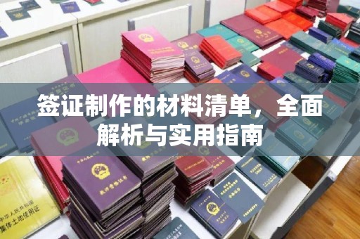 高安签证制作的材料清单，全面解析与实用指南